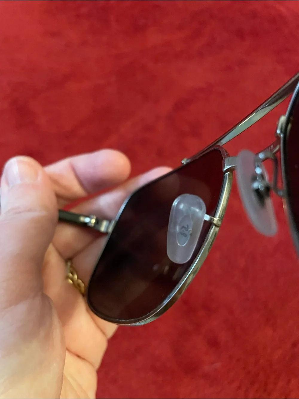 Ray-Ban Pilot Sunglasses - Silver Frame with Dark Lenses